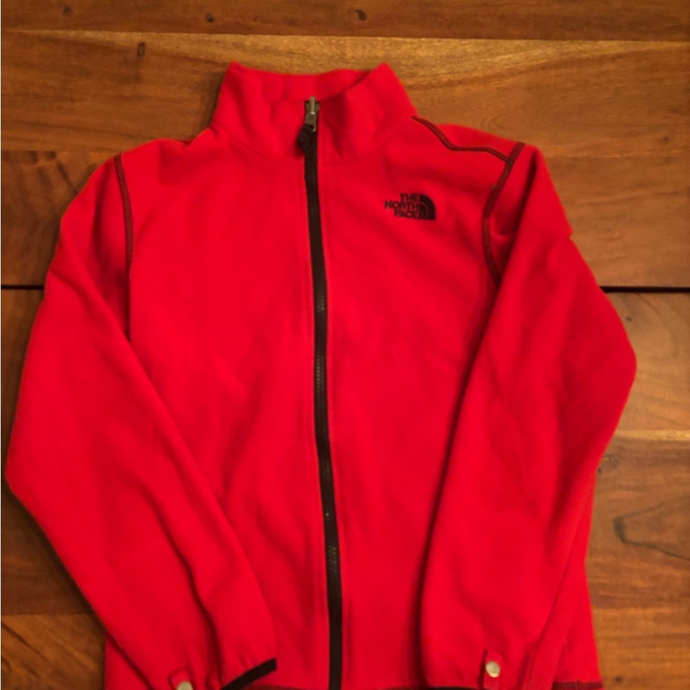 The North Face Kids Red and Black Puffer Jacket